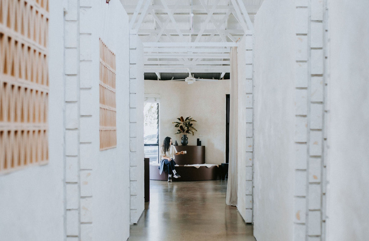 Interior design wellness space offering massage, meditation, skincare and gift vouchers