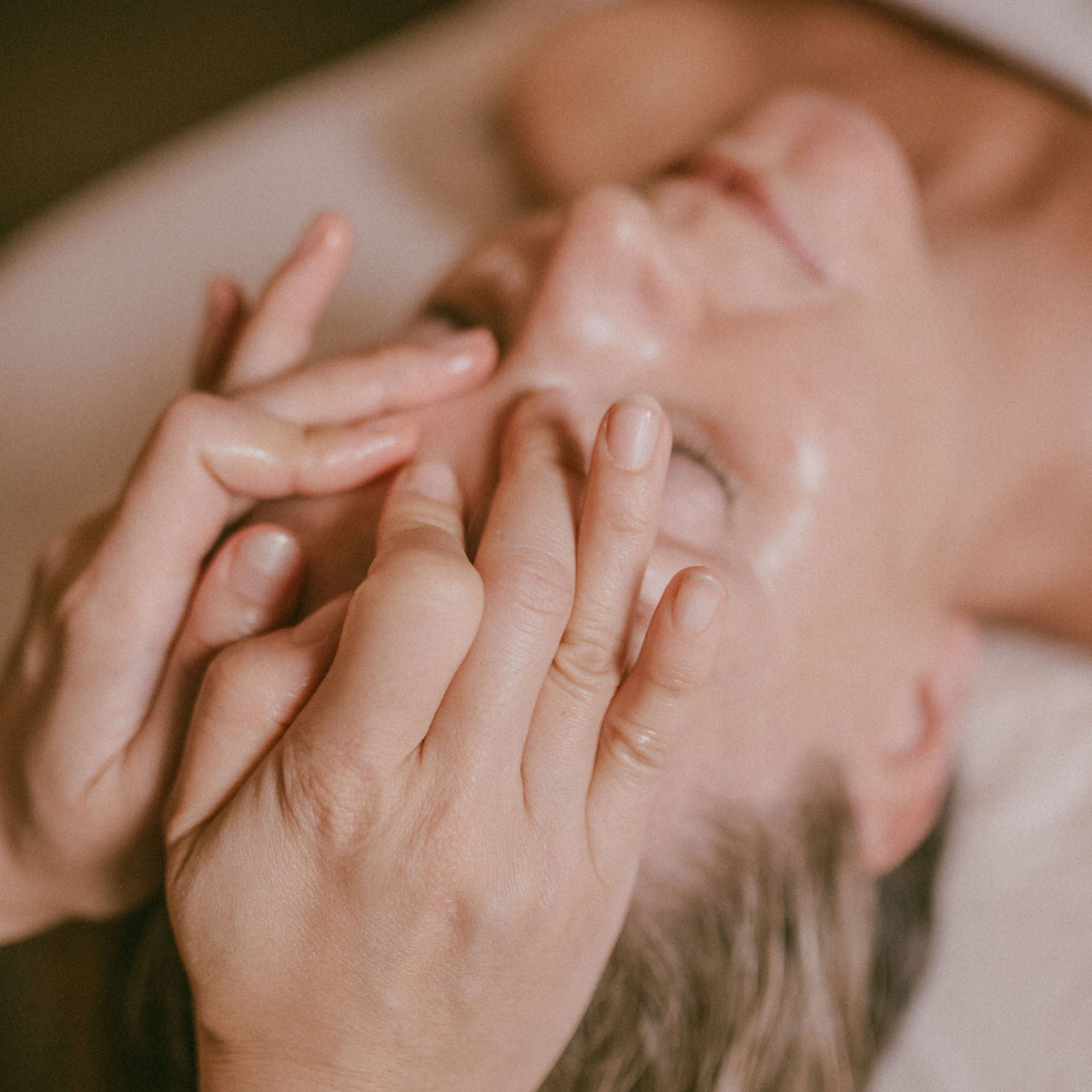 Face massage gift vouchers skincare applied in beautiful wellness space